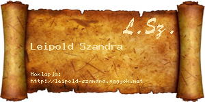 Leipold Szandra névjegykártya